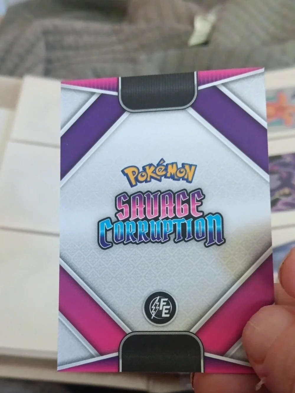 Pokemon Clefairy Trading Card - Purple, Pink, Blue Holographic Art